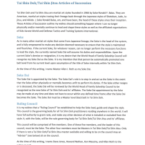 Tai Shin Doh Tai Shin Jitsu Articles of Succession page 1